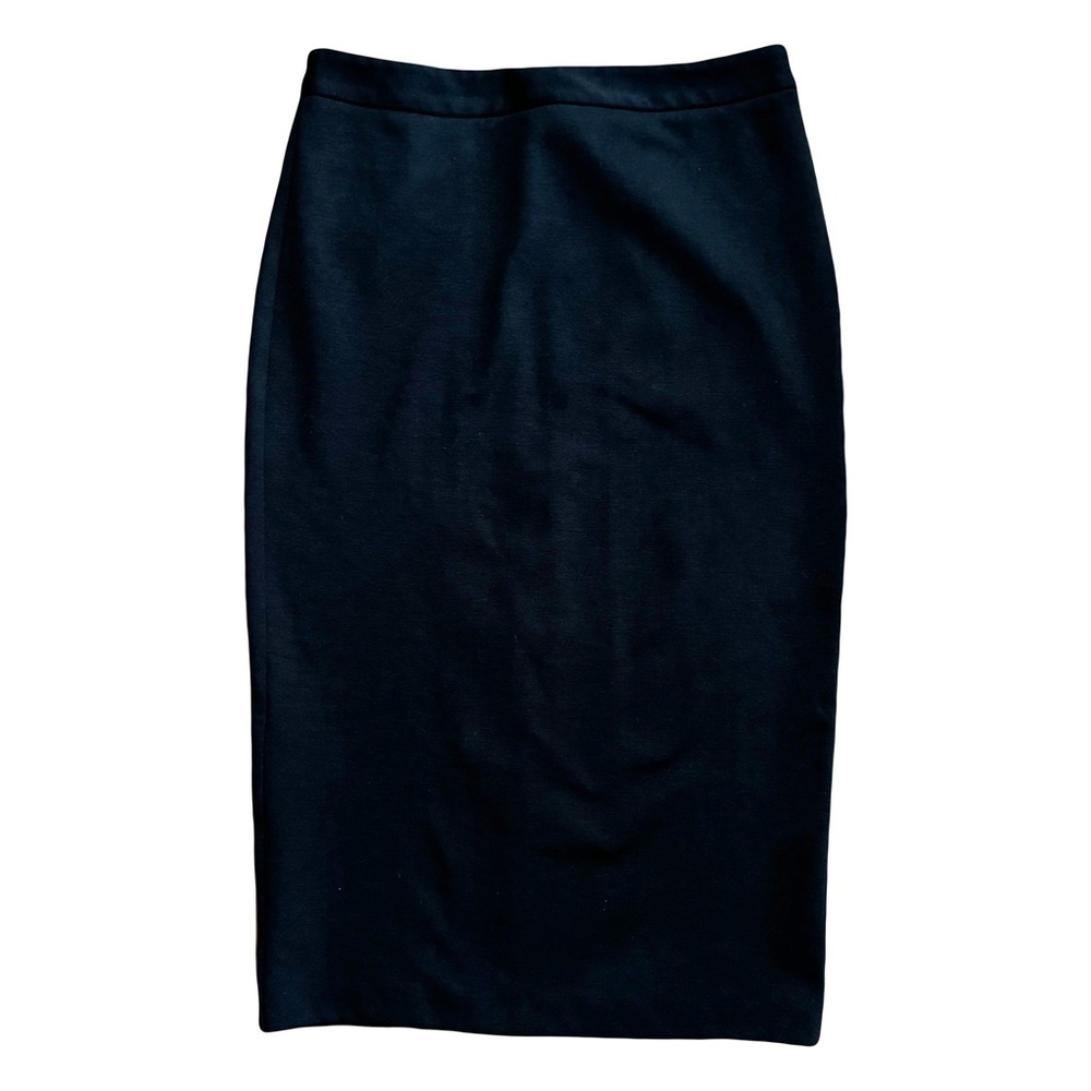 Topshop Zippered Black Pencil Skirt